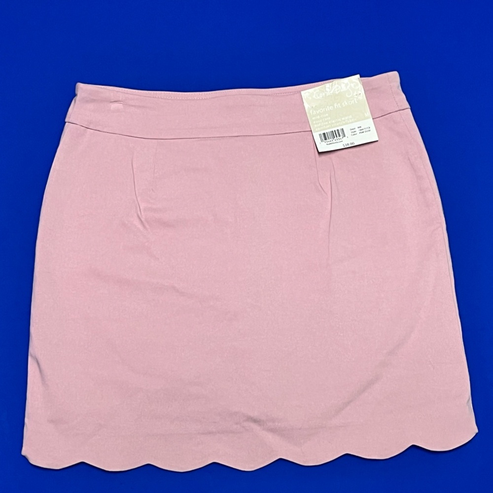 Coral Bay Light Pink Scalloped Mini Skort